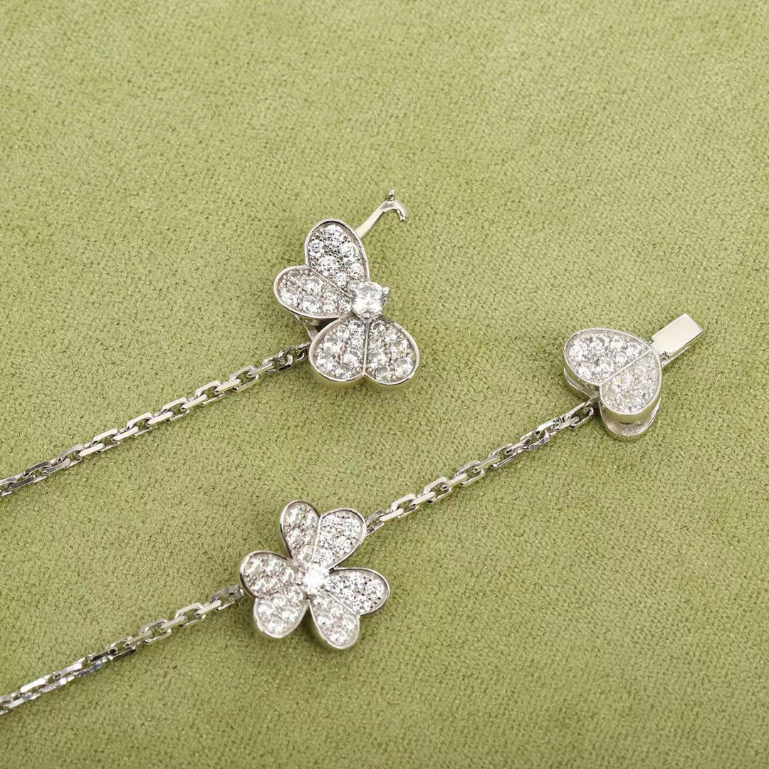 [Luxe]FRIVOLE SILVER 9 FLOWERS NECKLACE