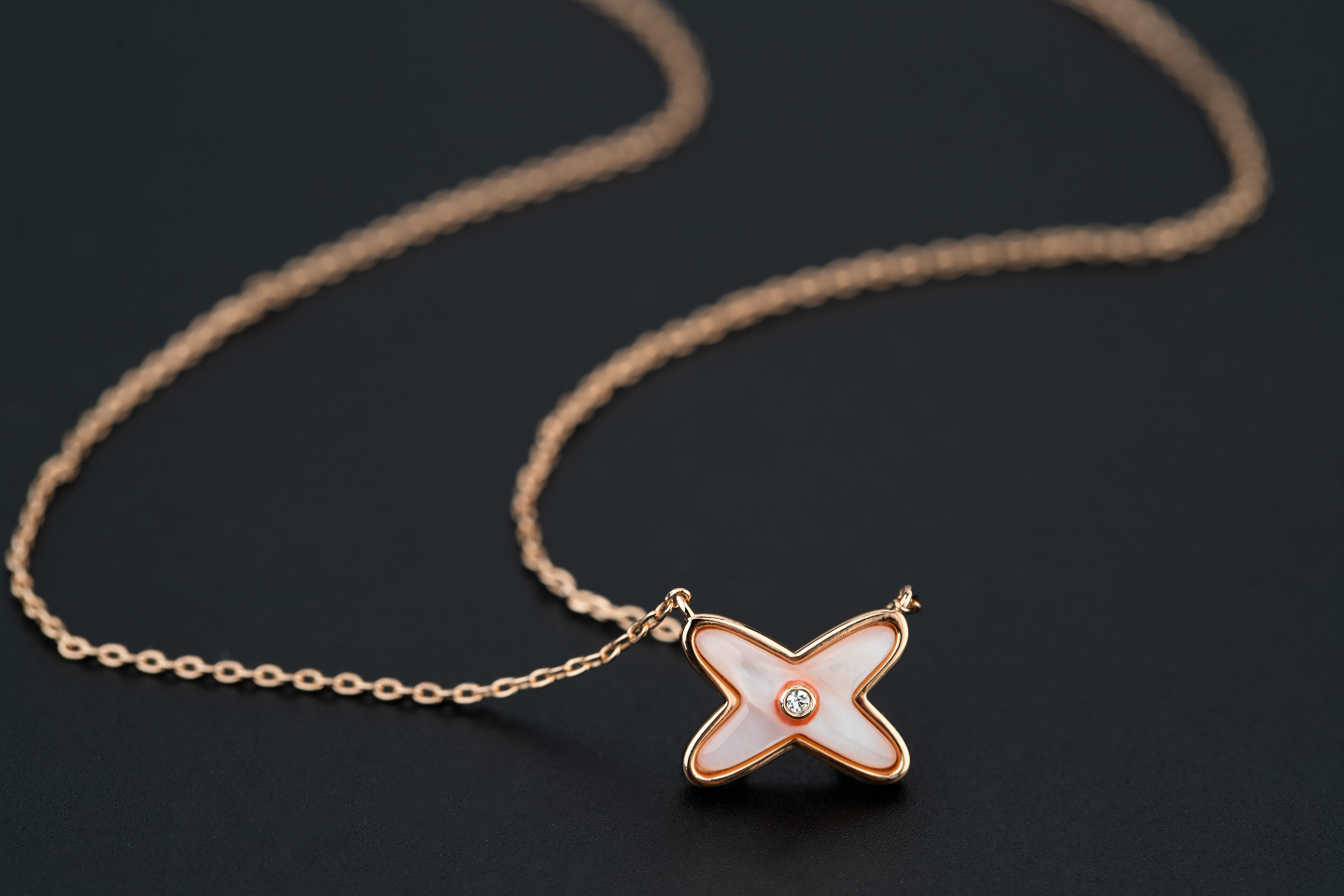 [Luxe]JEUX DE NECKLACE 1 DIAMOND