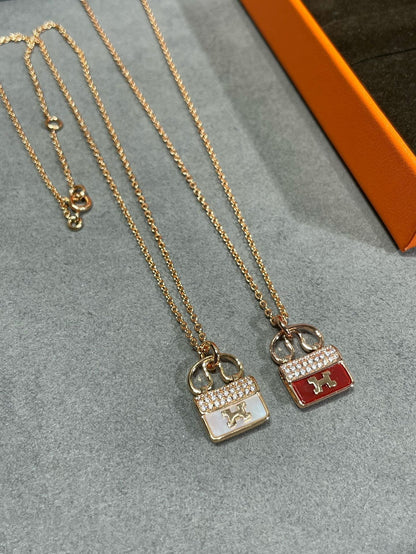 [Luxe]H CIRCE MOISSANITE PENDANT NECKLACE GOLD