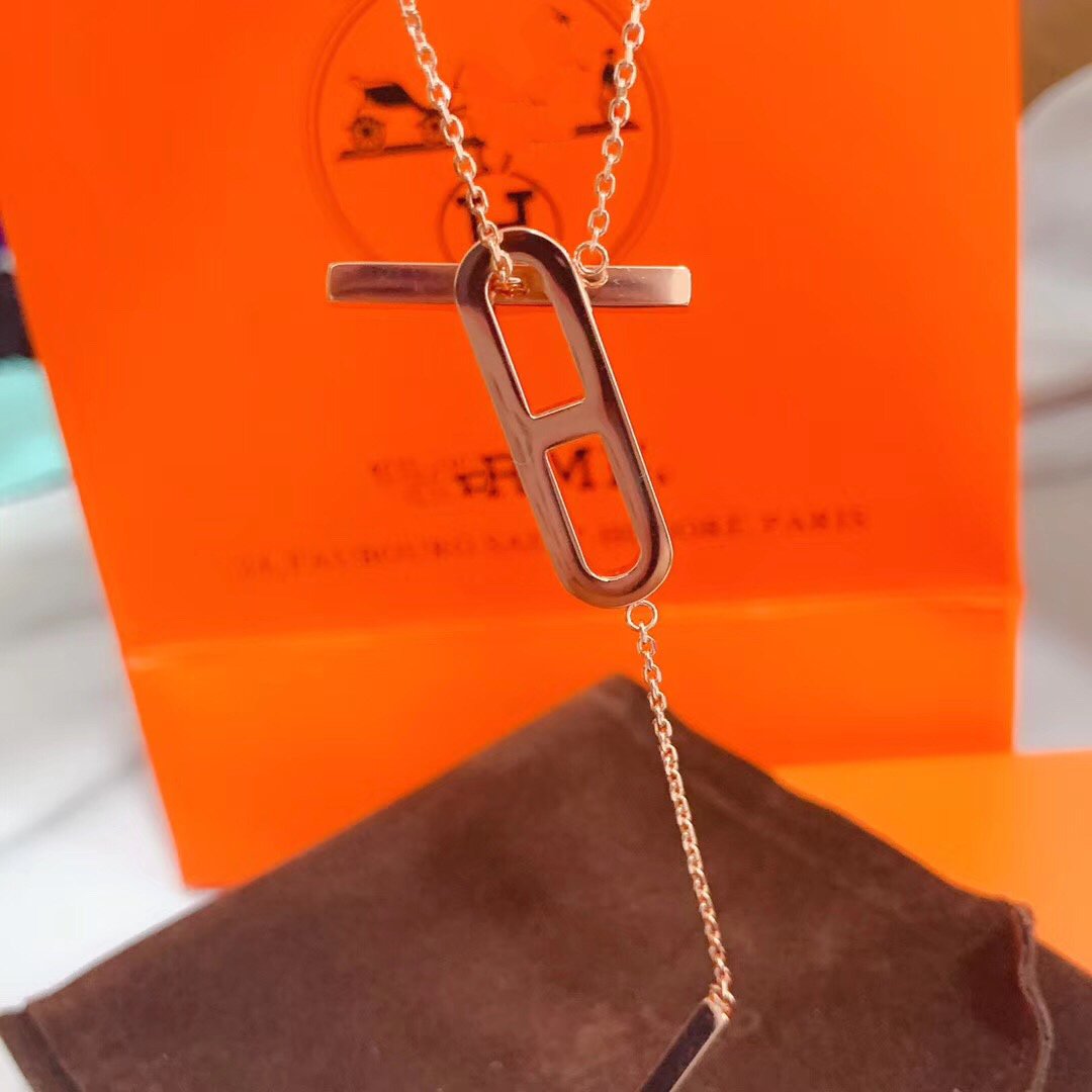 [Luxe]HM NECKLACE PLATINUM ROSE GOLD DIAMOND