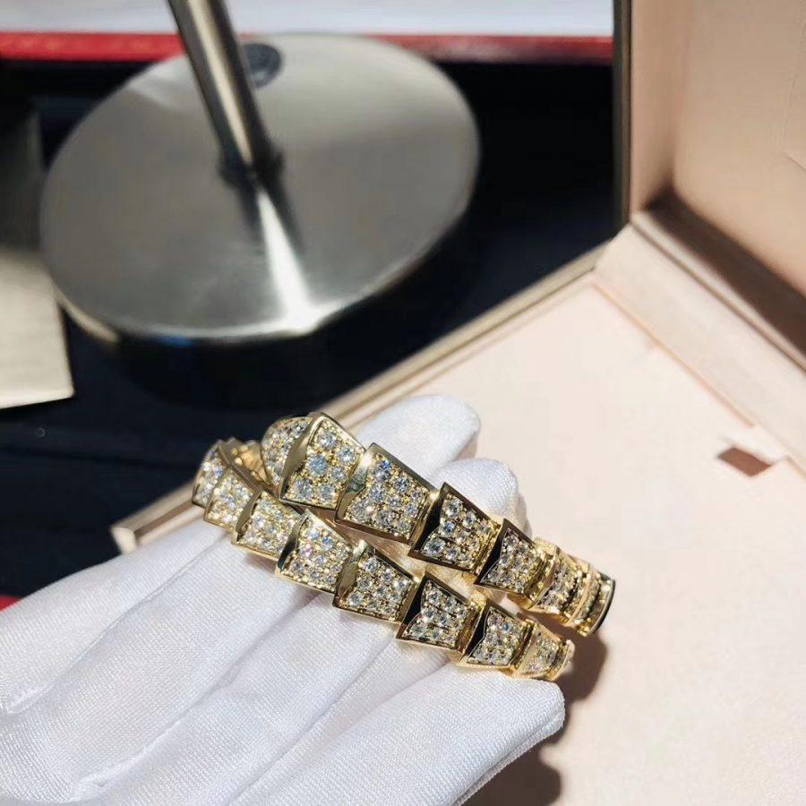 [Luxe]SERPENTI BRACELET 8MM GOLD DIAMOND