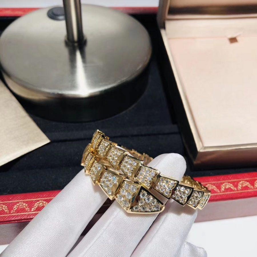 [Luxe]SERPENTI BRACELET 8MM GOLD DIAMOND