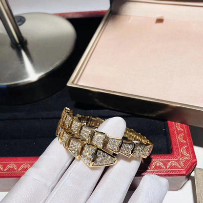 [Luxe]SERPENTI BRACELET 8MM GOLD DIAMOND