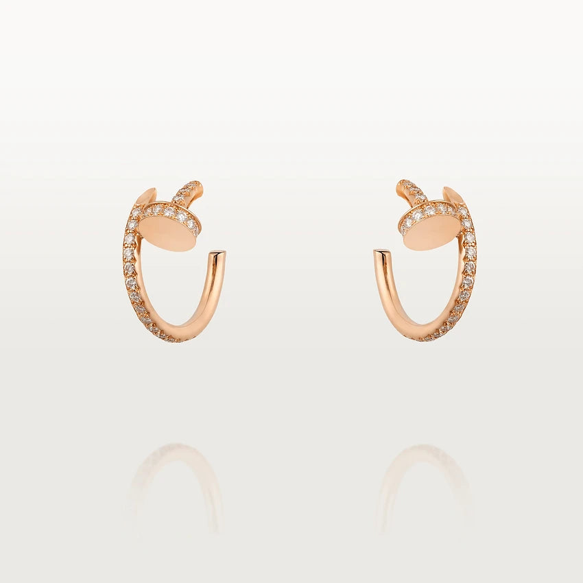 [Luxe]JUSTE EARRINGS 12.75MM PINK GOLD DIAMOND