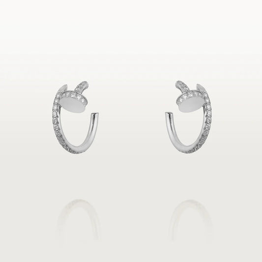 [Luxe]JUSTE EARRINGS 12.75MM SILVER DIAMOND