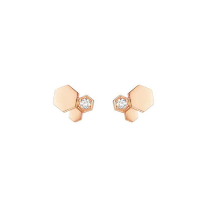 [Luxe]BEE LOVE PINK GOLD DIAMOND EARRINGS