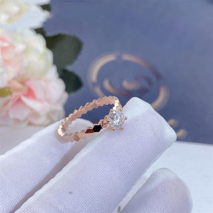 [Luxe]BEE LOVE RING PINK GOLD 1 DIAMOND