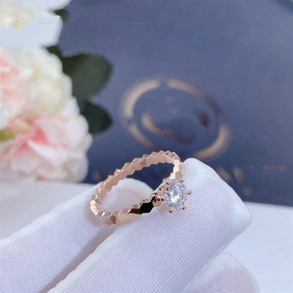 [Luxe]BEE LOVE RING PINK GOLD 1 DIAMOND