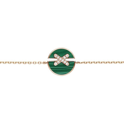 [Luxe]JEUX DE BRACELET MALACHITE PINK GOLD DIAMONDS