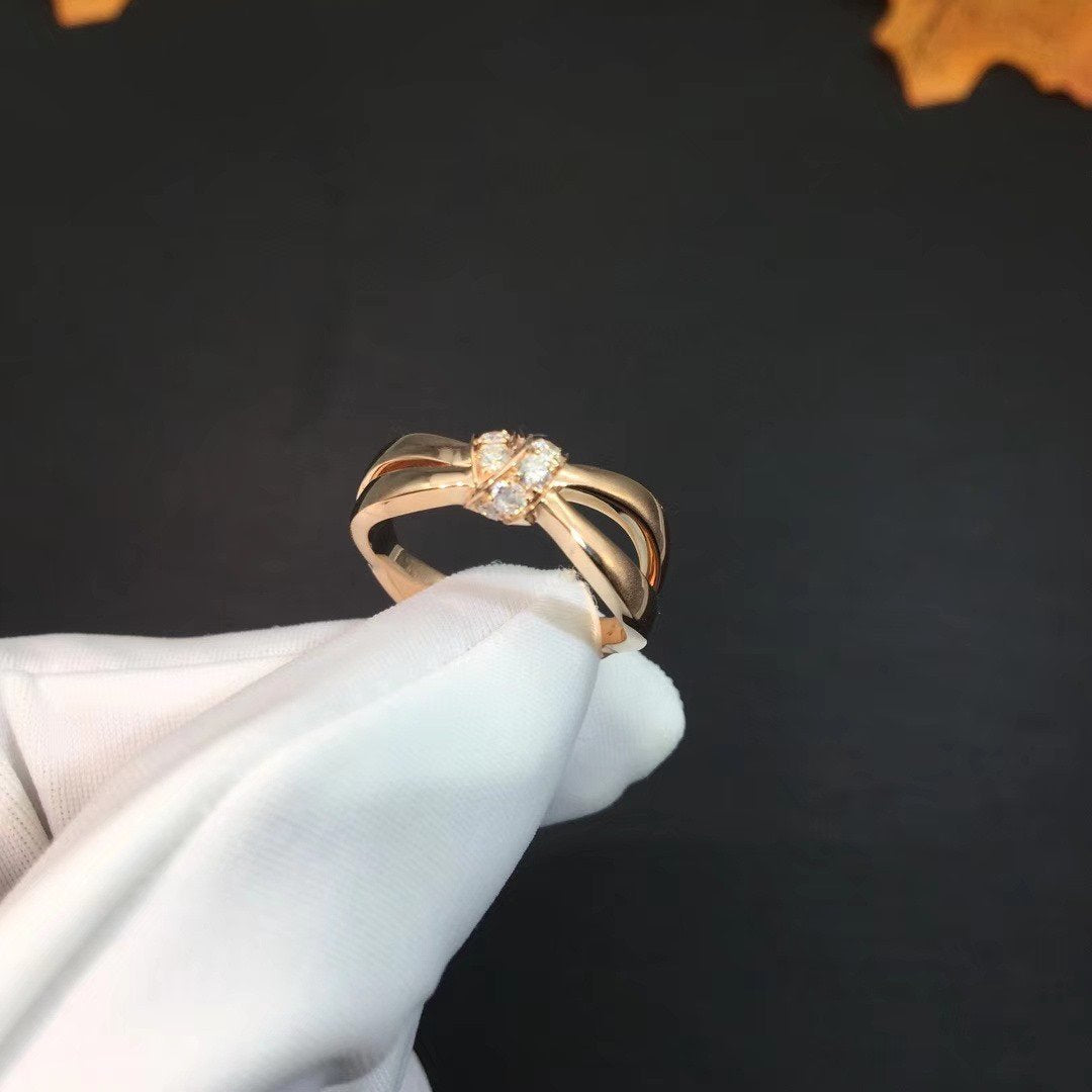 [Luxe]LIENS RING PINK GOLD DIAMOND