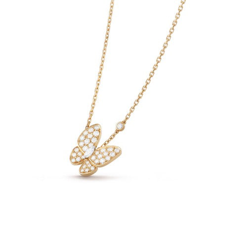 [Luxe]BUTTERFLY DIAMOND NECKLACE