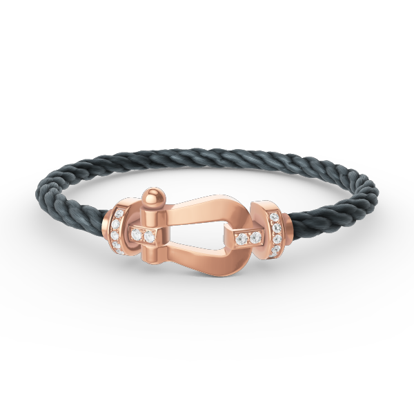 [Luxe]FORCE LARGE HORSESHOE HALF DIAMOND BRACELET ROSE GOLD