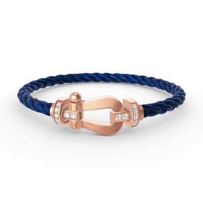 [Luxe]FORCE LARGE HORSESHOE HALF DIAMOND BRACELET ROSE GOLD