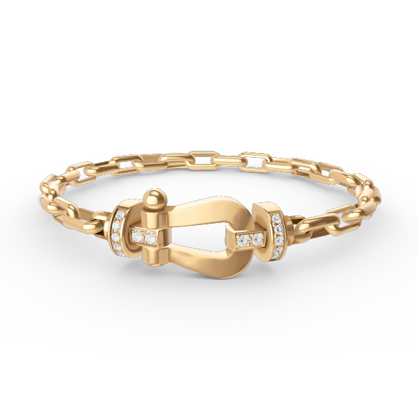 [Luxe]FORCE LARGE HORSESHOE CLASP  METAL BRACELET