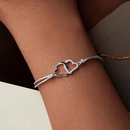 Dainty Gray Rope Link Chain Bracelet for Women Teen Girls