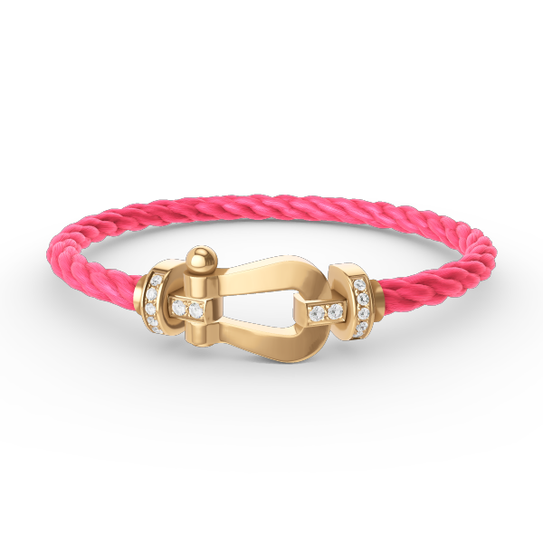 [Luxe]FORCE LARGE HORSESHOE HALF DIAMOND BRACELET GOLD