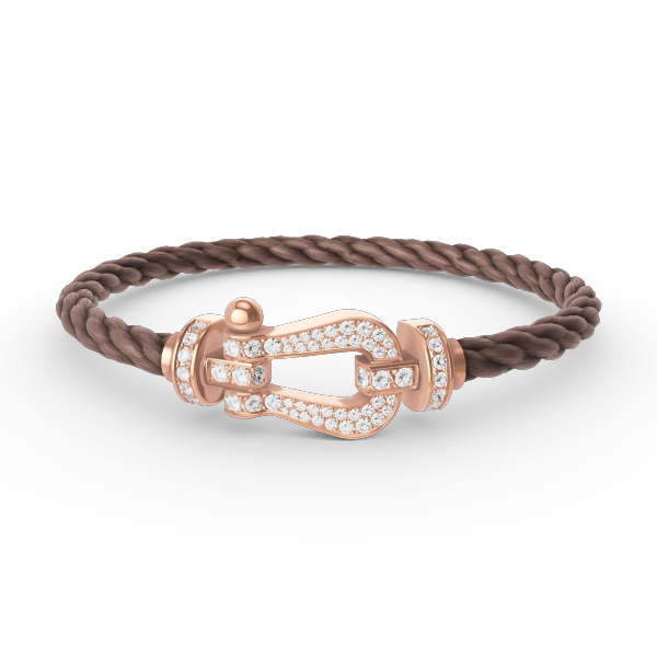 [Luxe]FORCE LARGE HORSESHOE FULL DIAMOND BRACELET ROSE GOLD