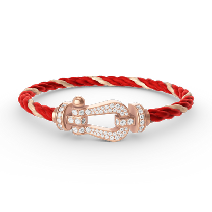 [Luxe]FORCE LARGE HORSESHOE FULL DIAMOND BRACELET ROSE GOLD