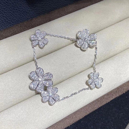 [Luxe]FRIVOLE SILVER 5 FLOWERS BRACELET