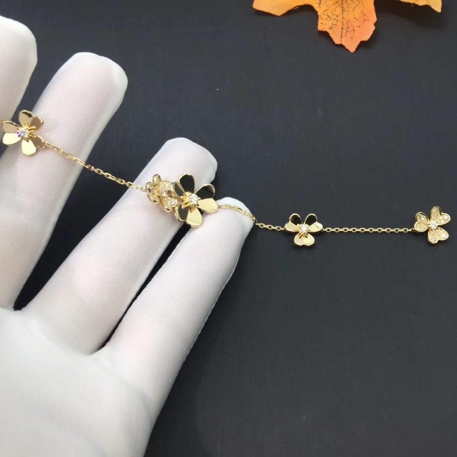 [Luxe]FRIVOLE GOLD 5 FLOWERS BRACELET