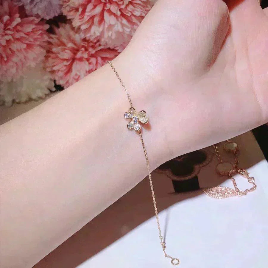 [Luxe]FRIVOLE GOLD FLOWER DIAMOND BRACELET