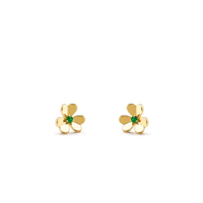 [Luxe]FRIVOLE  FLOWER MALACHITE EARRINGS