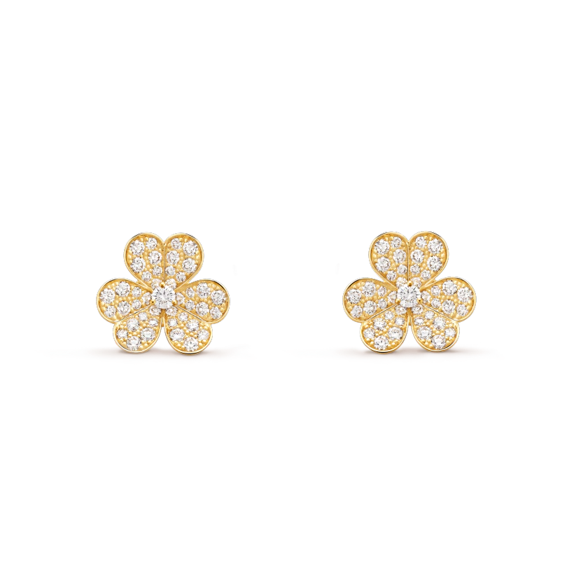 [Luxe]FRIVOLE GOLD FLOWER DIAMOND EARRINGS