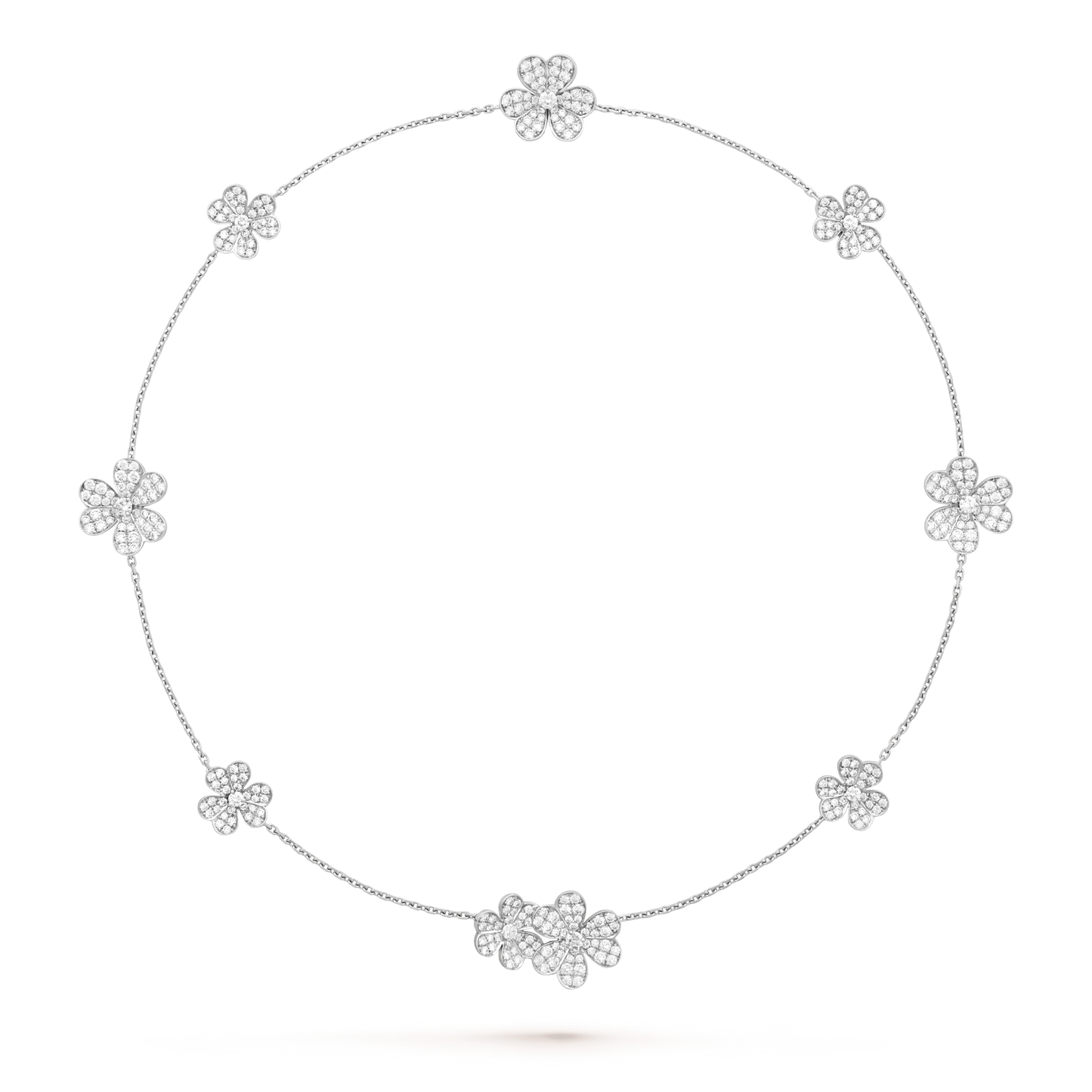 [Luxe]FRIVOLE SILVER 9 FLOWERS NECKLACE