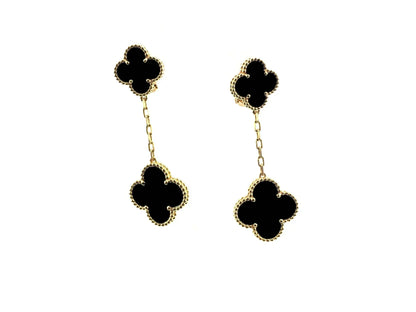 [Luxe]CLOVER 2 MOTIFS  EARRINGS (MULTIPLE CHOICESC